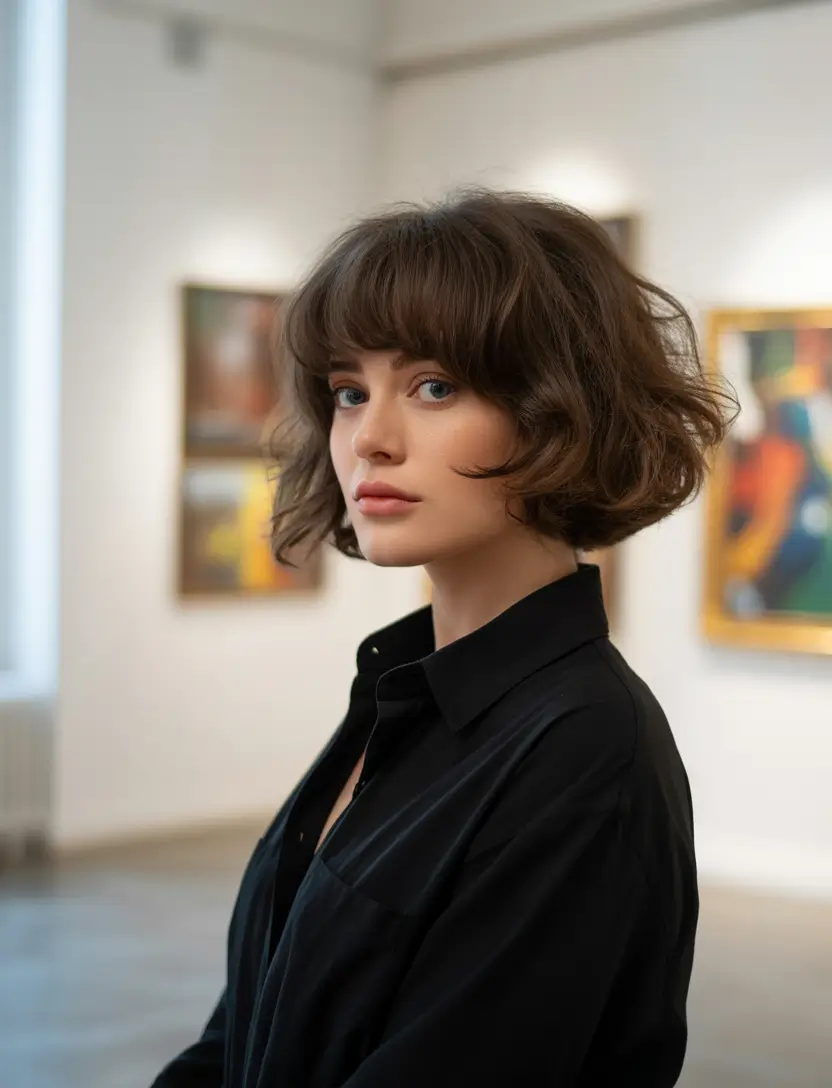 Fall shag haircut Rounded Retro Bob Revival