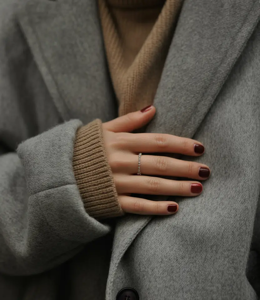 Fall Square Nails 2025 Short and Sophisticated in Merlot