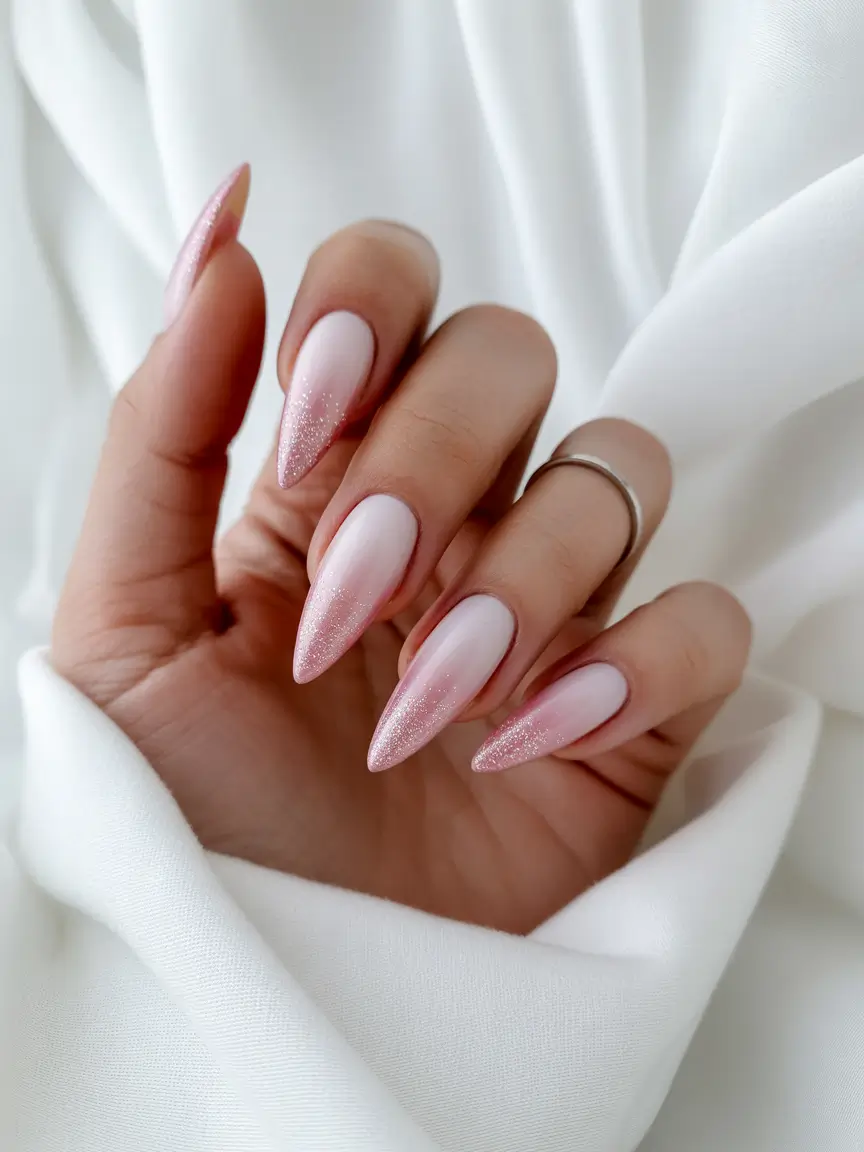 Fall Stiletto Nails 2025 Softest Blush, Stiletto Grace