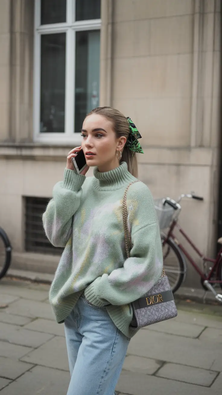 fall sweater outfits ideas 2025 Minty Fresh Meets Throwback Fun