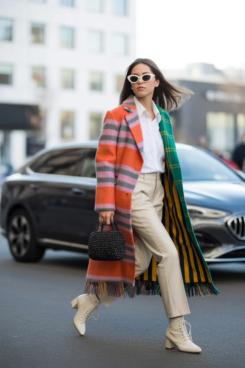 fall winter outfits Power Stripes with a Playful Kick
