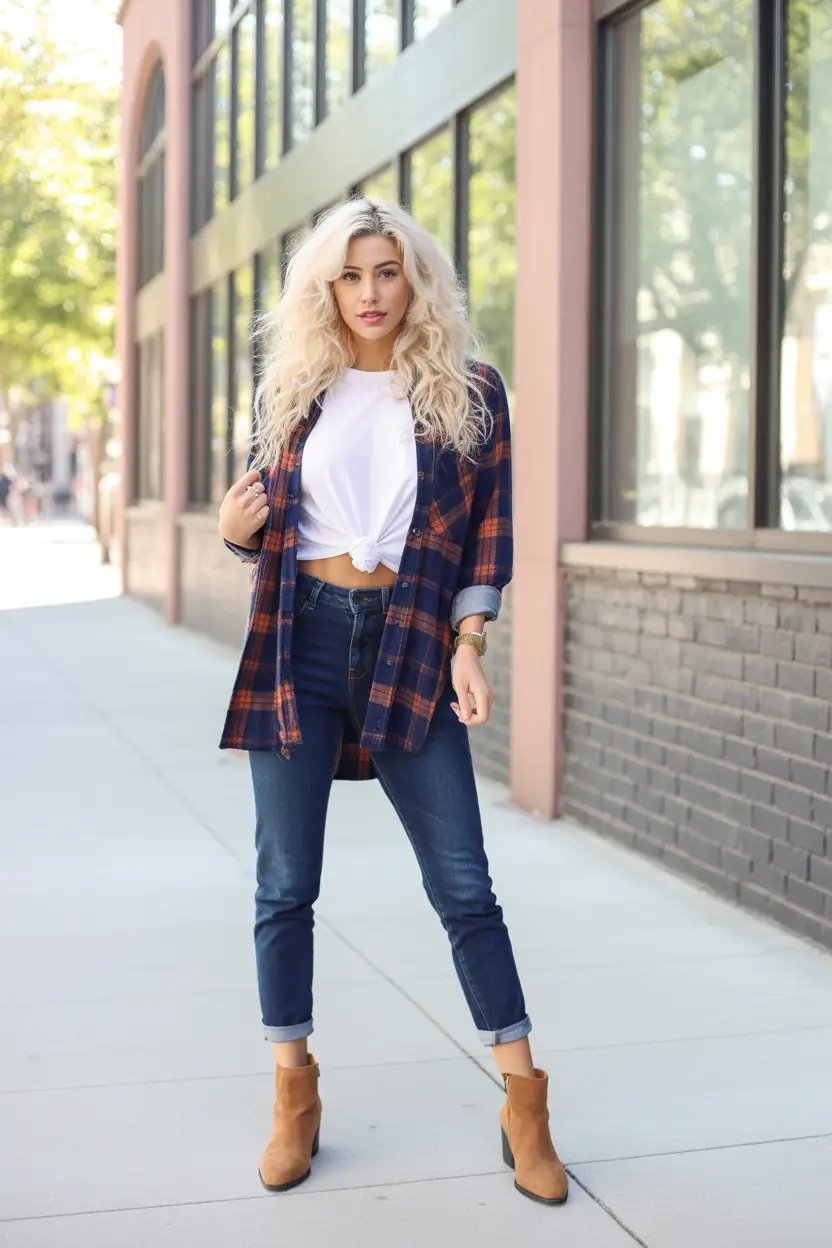 fall winter outfits The Everyday Flannel Glow-Up