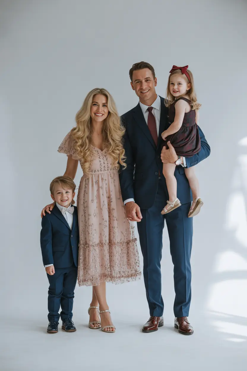 fall-family-photo-outfits-2025-Classic-Elegance-with-a-Twist