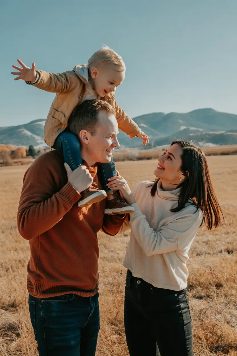 fall family photo outfits Burnt Caramel Layers in the Mountains