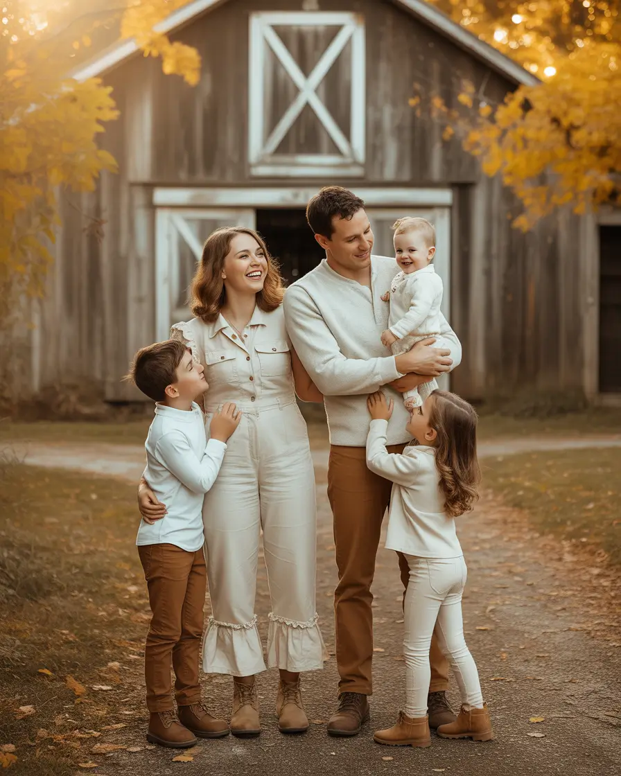 fall-family-photo-outfits-2025-Rustic-Creams-&-Farmhouse-Neutrals