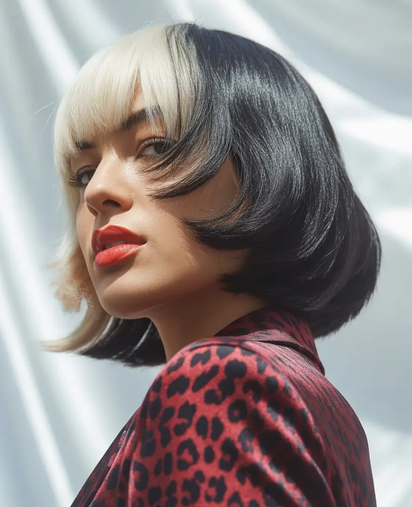 Fall bob haircut Monochrome Drama with a Twist