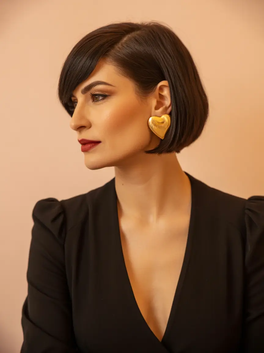 Fall bob haircut Precision Bob with a Side of Drama