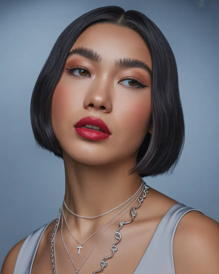 Fall bob haircut Precision Center-Parted Bob