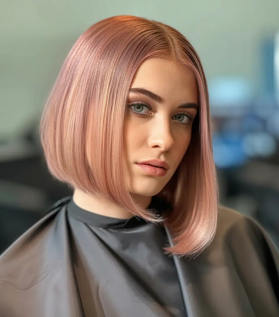 Fall bob haircut Rosy Copper Perfection