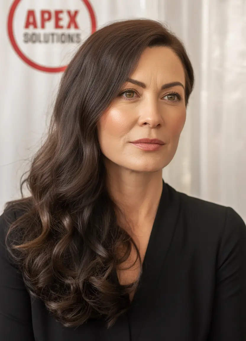 Fall hair color for women over 40+Dark Mocha with Whispered Warmth