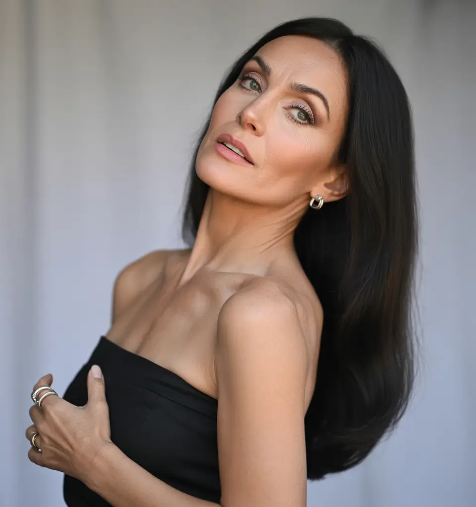 Fall hair color for women over 40+Glossy Espresso Layers