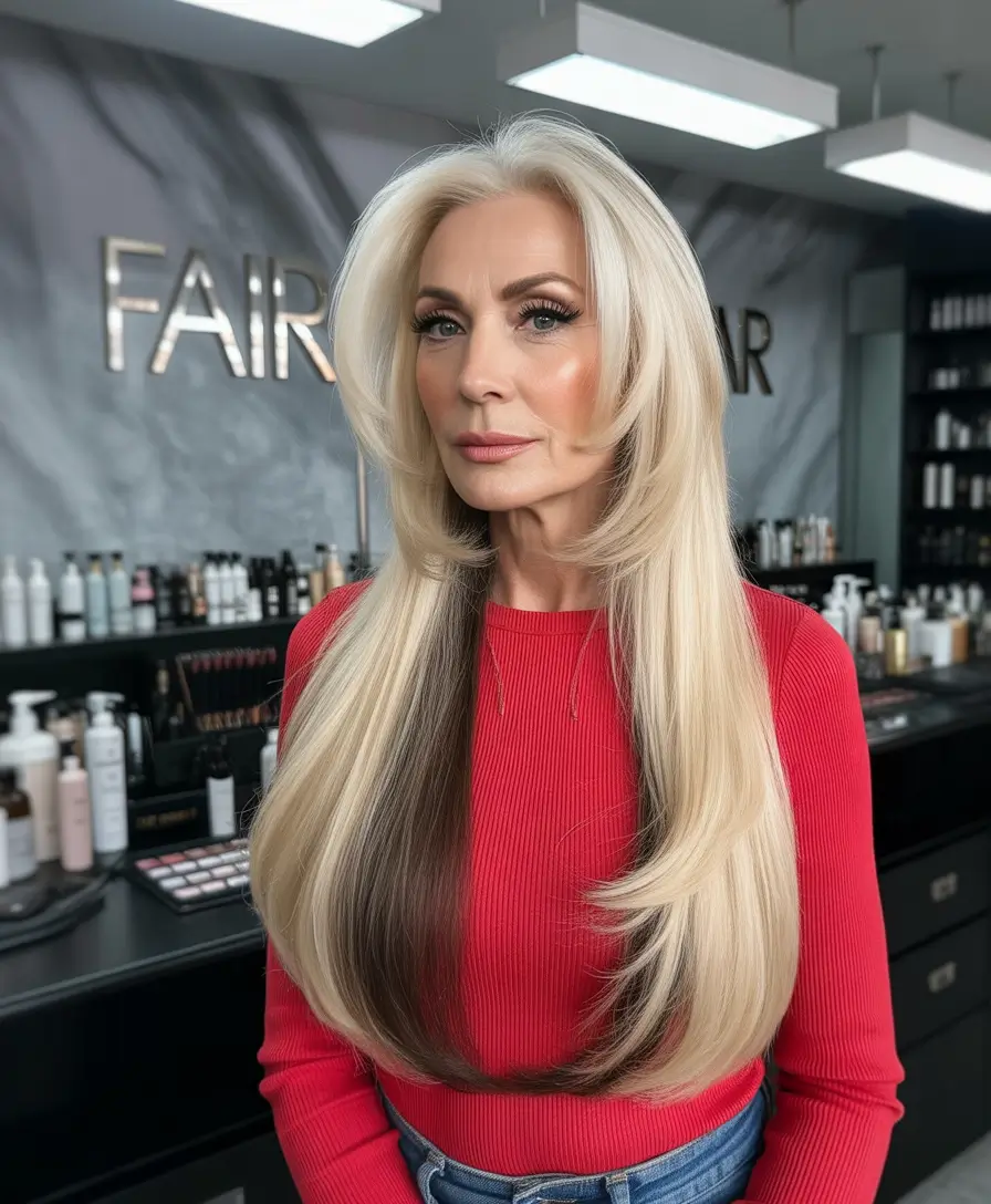 Fall haircuts for women over 60 - Long Layered Drama: Face-Framing and Fierce