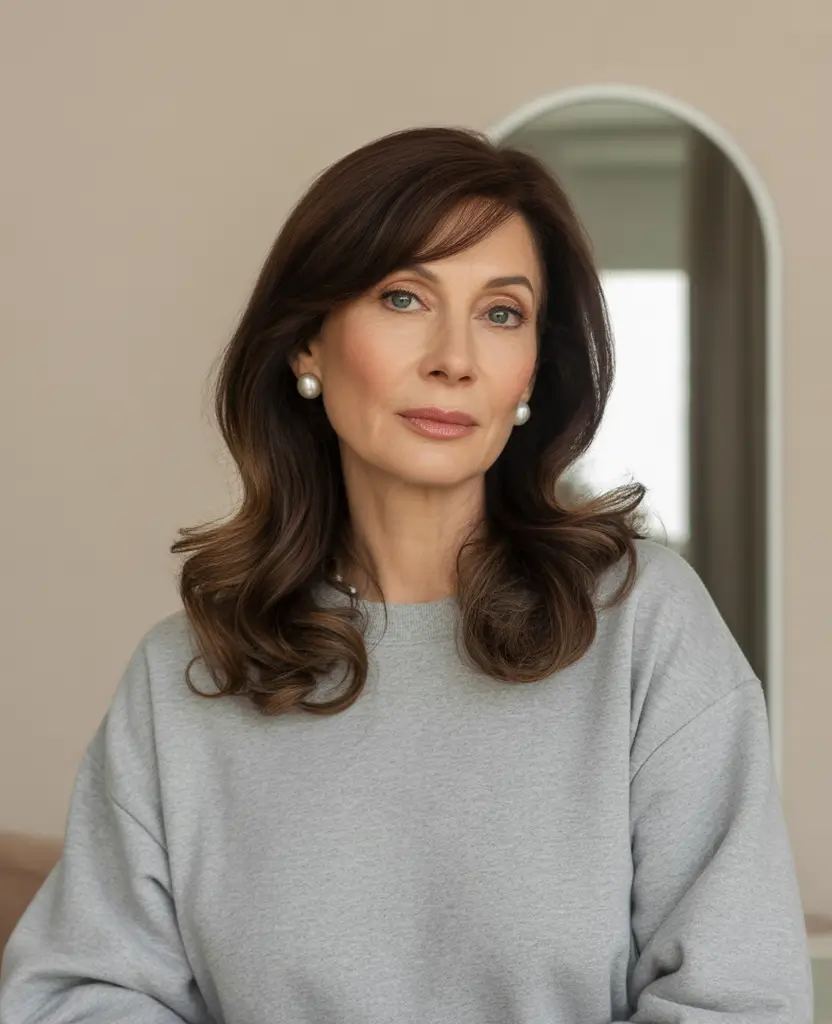 Fall haircuts for women over 60 - Subtle Volume With Side-Swept Polish