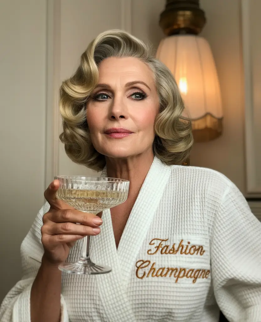 Fall haircuts for women over 60 - Old Hollywood Revival