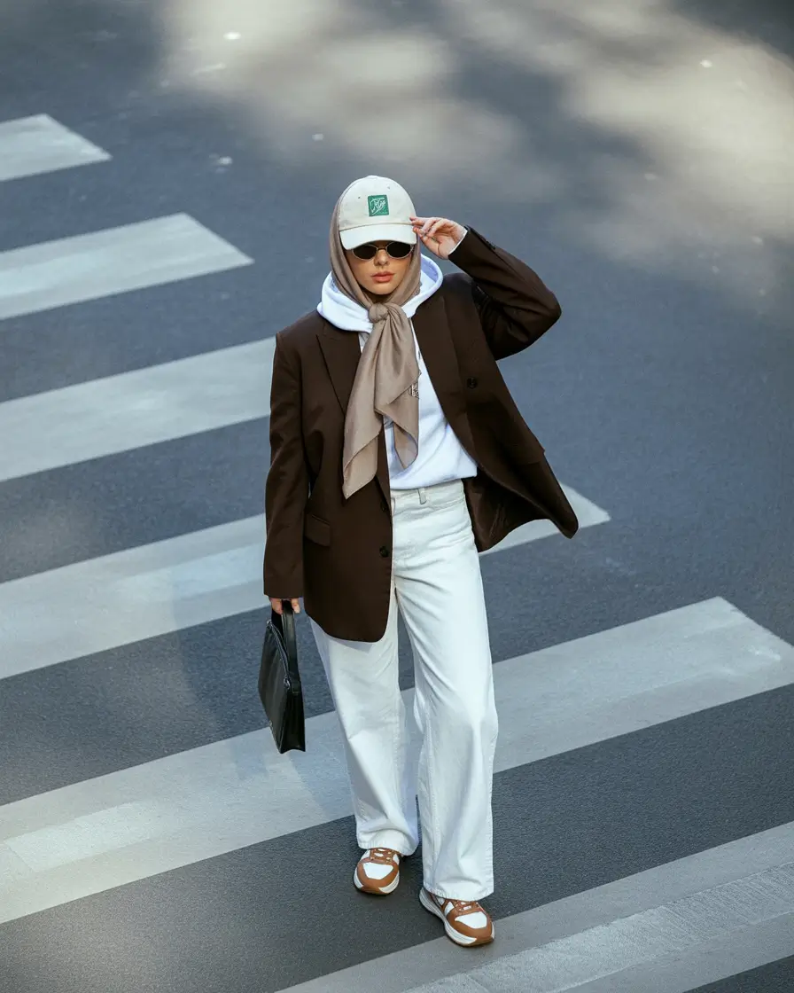 Layering for fall outfits Sporty Streetwear Chic with a Twist