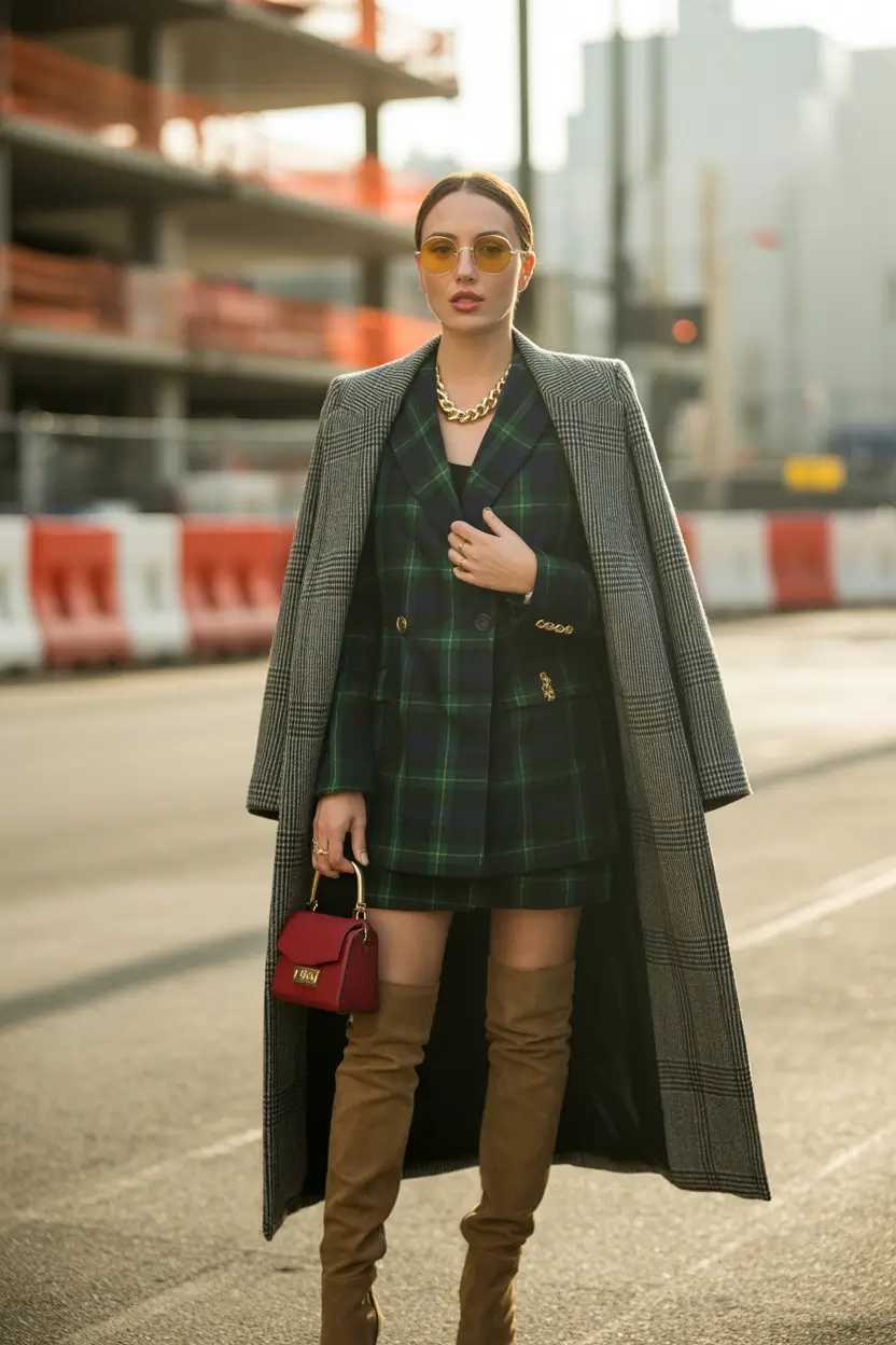 Layering outfits for Chilly Fall 2025+Layered Luxe With Bold Flair