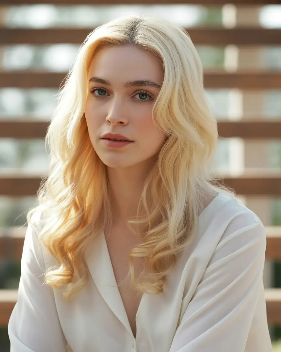 Fall hair color for blondes medium length Golden Vanilla Layers With Natural Volume