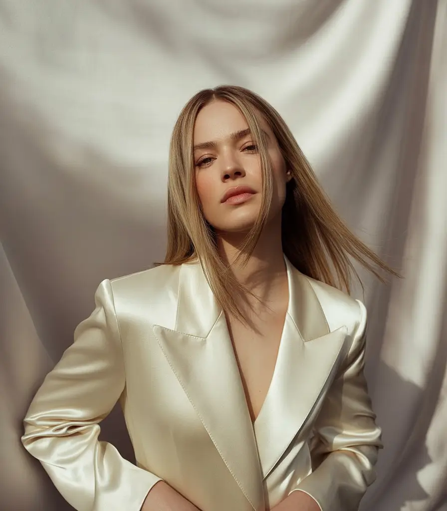 fall hair color for blondes Butter-Cream Blonde with Sleek Layers