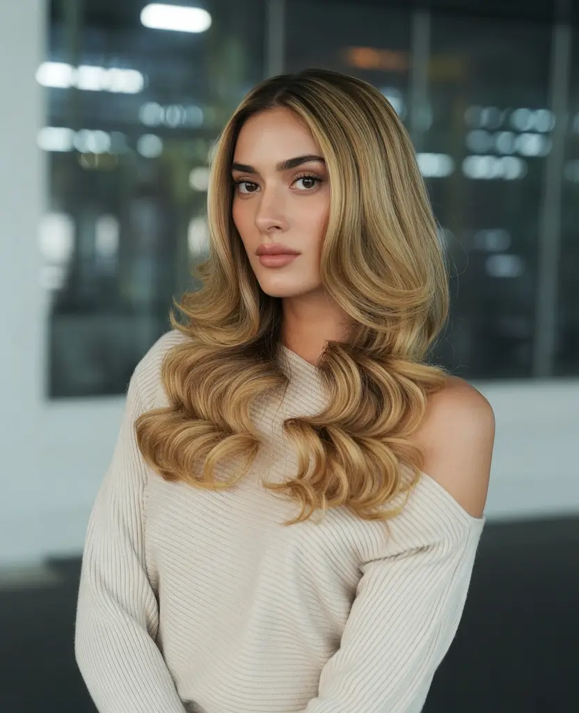 Caramel balayage shoulder length Classic Caramel Balayage for Shoulder-Length Glam