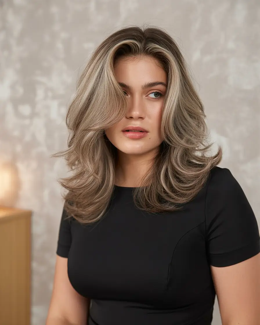fall hair color for blondes Dimensional Blonde with Power Money Piece