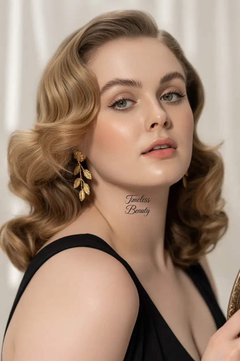 fall hair color for blondes Old Hollywood Caramel Red Waves