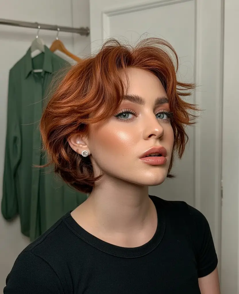 Fall red hair color Chic, Cropped & Fiery