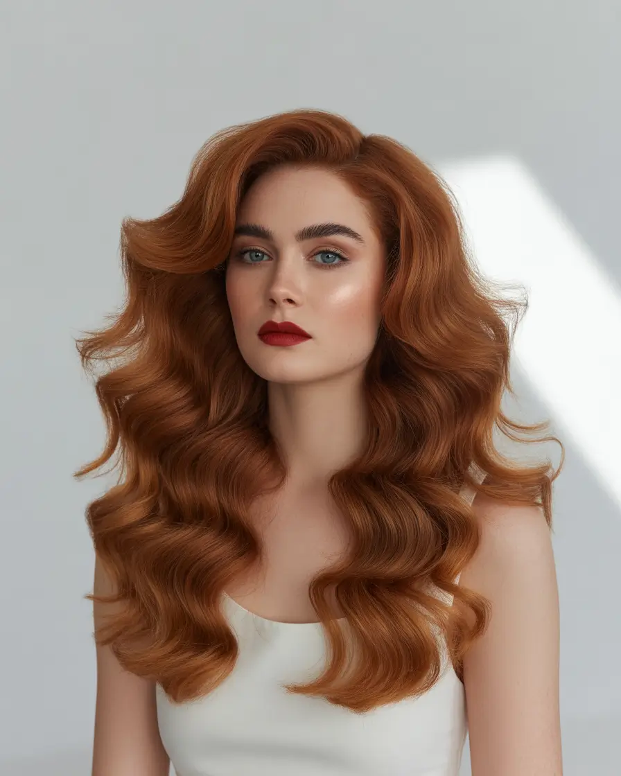 Fall red hair color Classic Old-Hollywood Copper