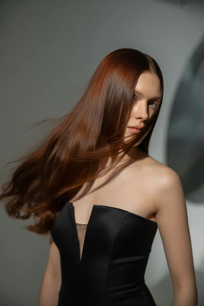 Fall red hair color Silky Chestnut Burn