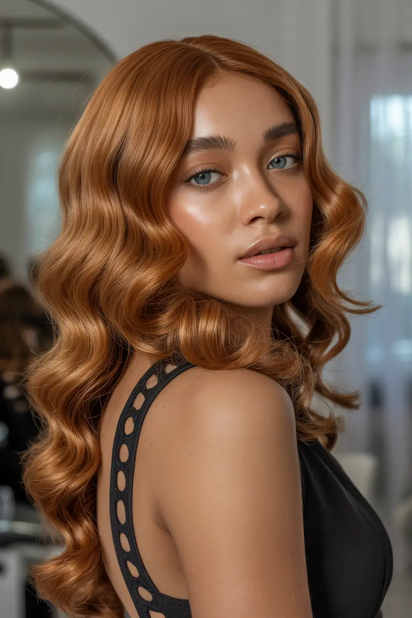 Fall red hair color Molten Copper Waves