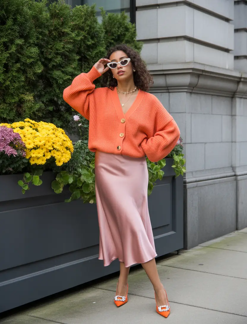 fall fashion outfits Silky Skirts and Tangerine Dreams