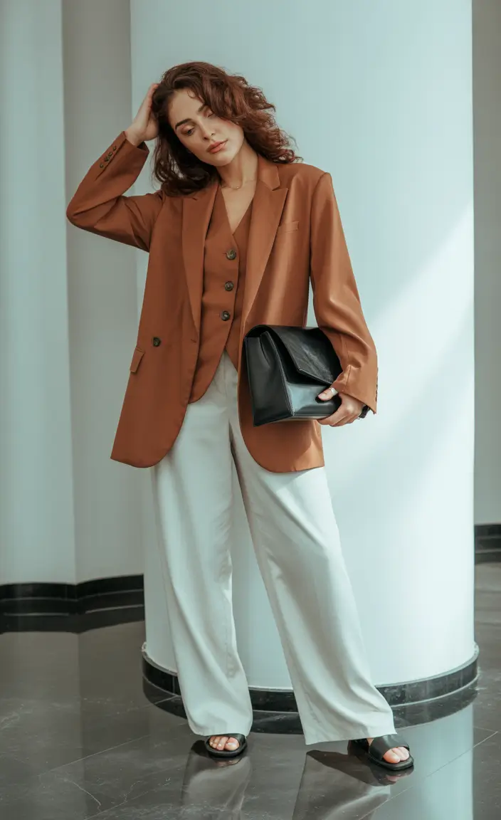 fall fashion outfits Camel Power Suit: Soft Authority for Everyday Boss Vibes