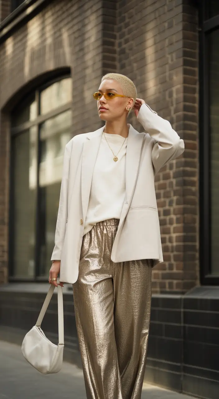 new fall style High-Shine Comfort with a Cool Edge