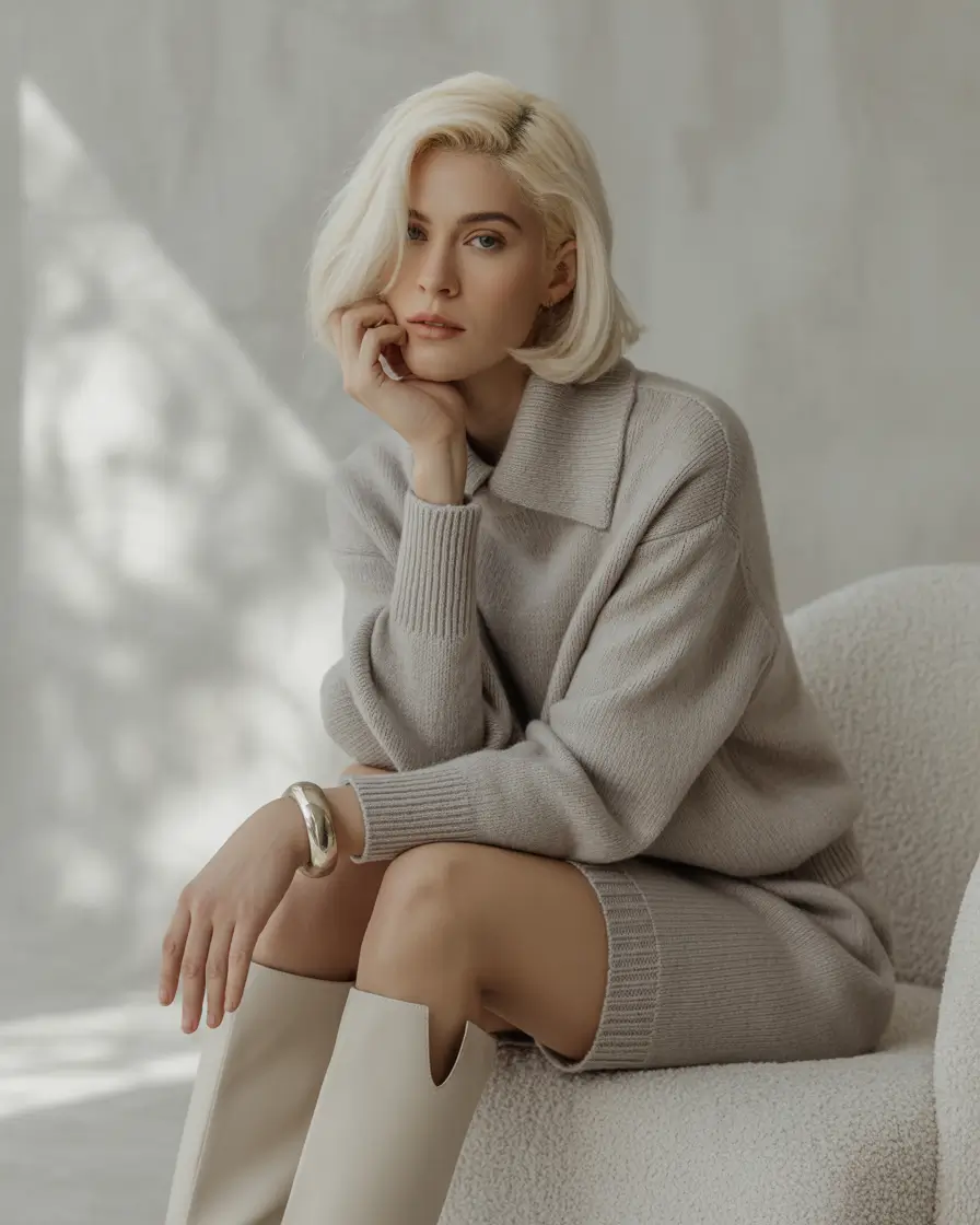new fall style Soft Power: Knit Dressing in Refined Neutrals
