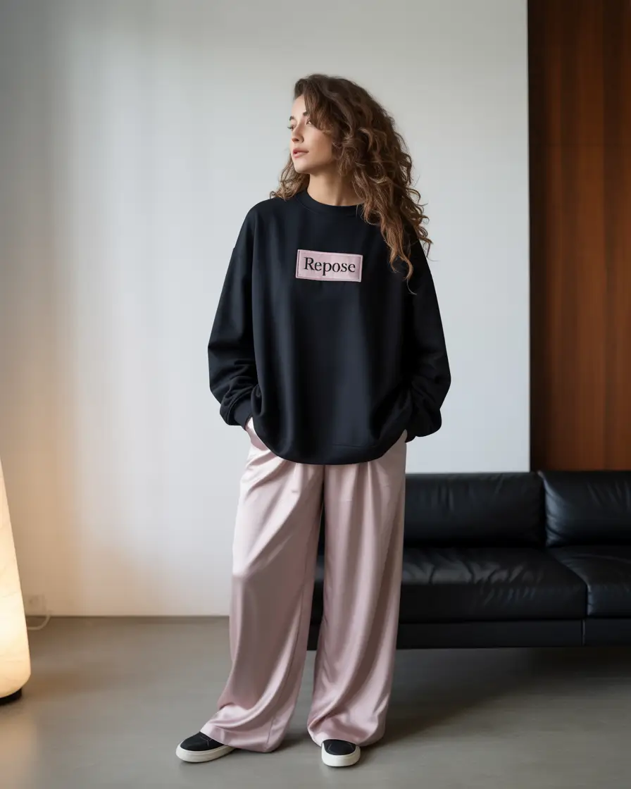 new fall style Sporty Satin Minimalism