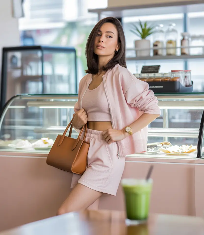 new fall style Blush-Toned Athleisure Refresh