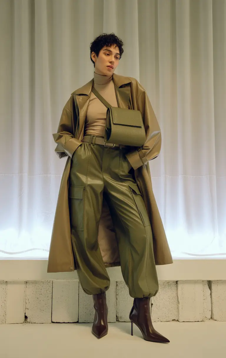 Plus size+Olive You More: Monochrome Cargo with Edge