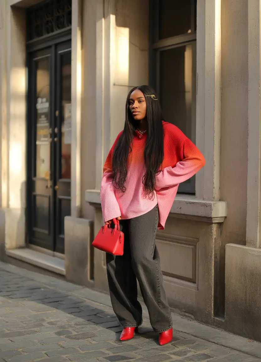 Street style casual Sunset Knit & Downtown Energy
