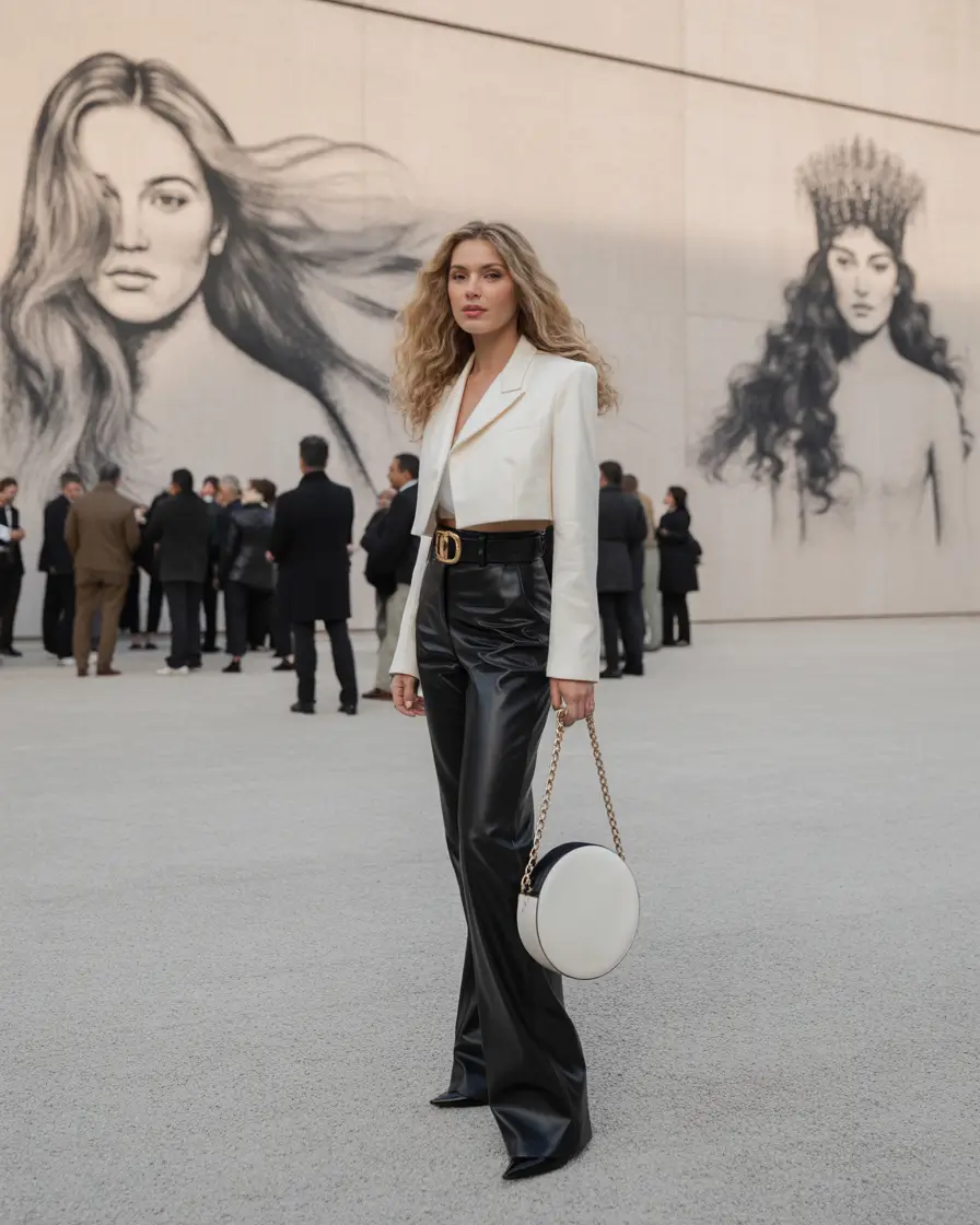 2025 street style Monochrome Luxe With a Twist