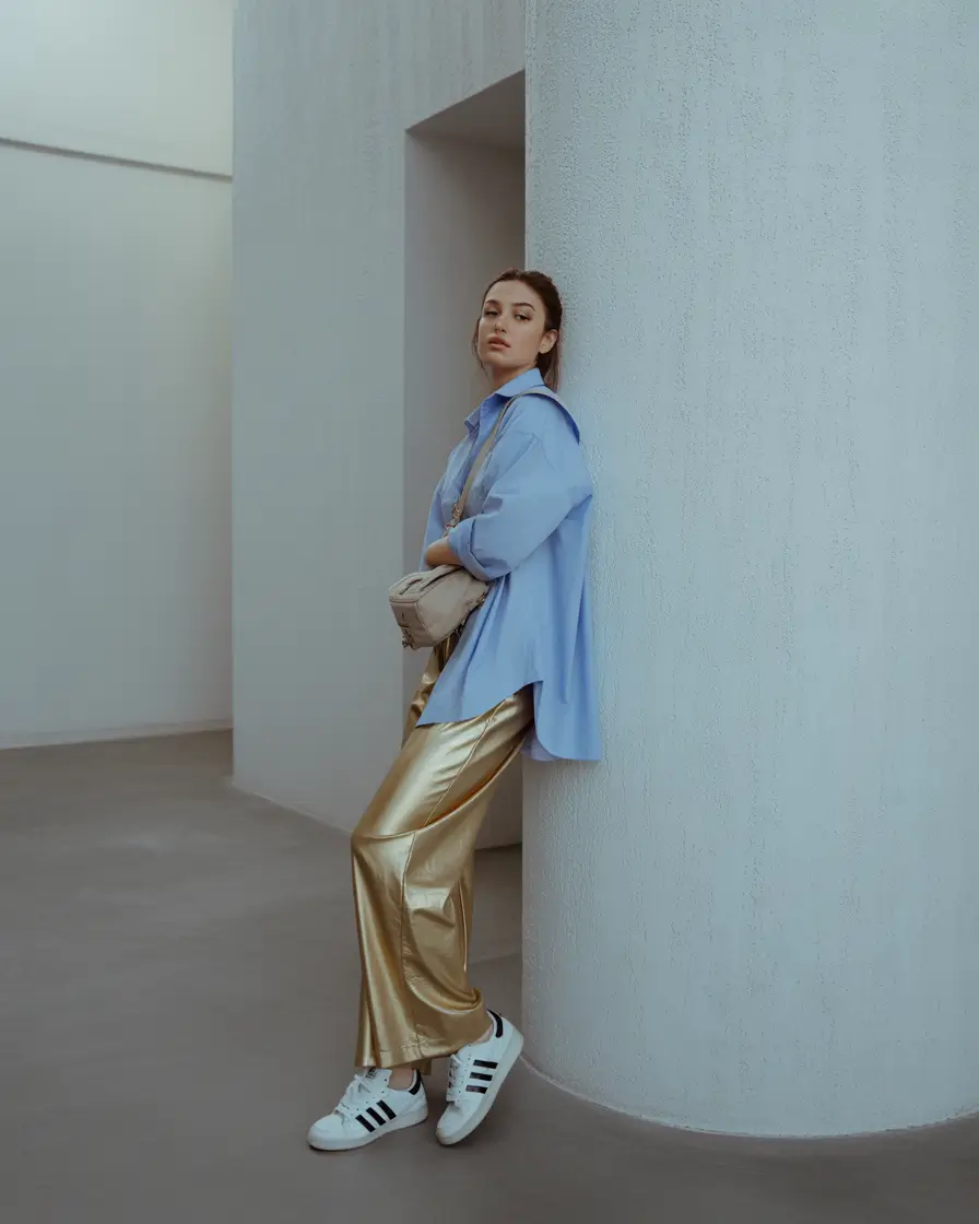 2025 street style Future Metallics Meet Street Basics