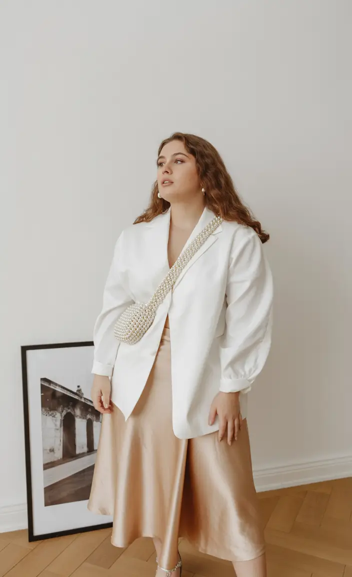 fall plus size capsule wardrobe Soft Metallics for Midday Magic