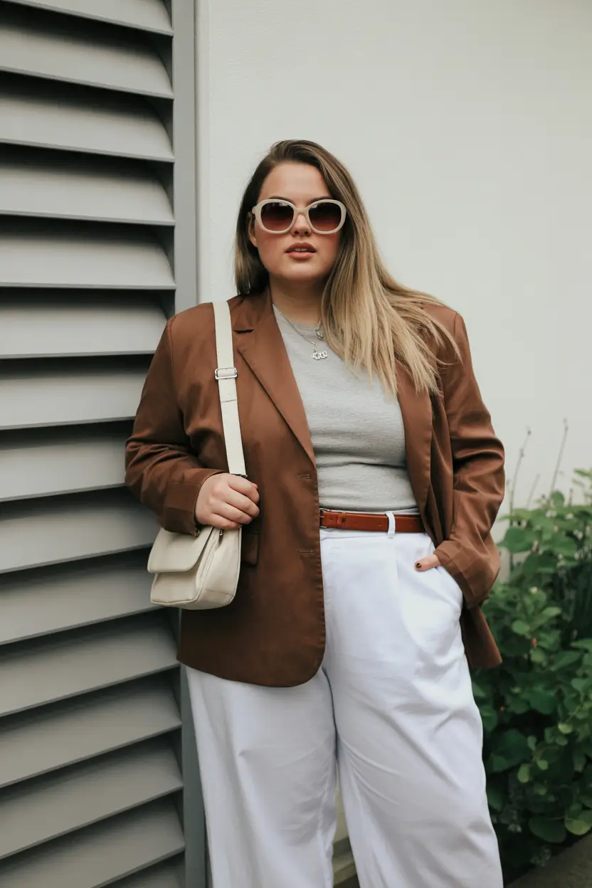 fall plus size capsule wardrobe Effortless Layers with a Nod to the 70s