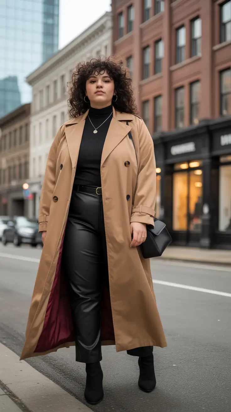 fall plus size capsule wardrobe City Sleek and Strong Silhouettes