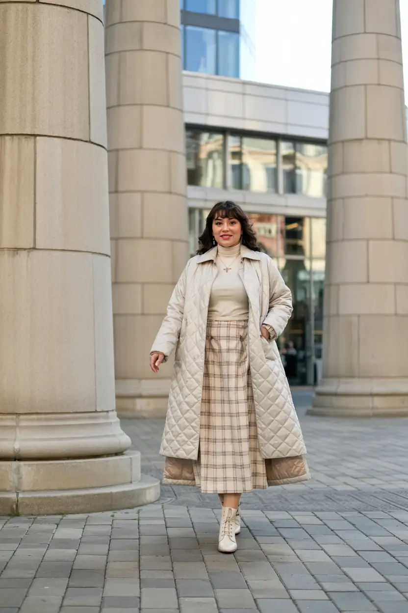 fall plus size capsule wardrobe Layered Neutrals for Autumn Walks