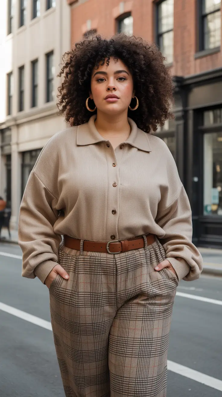 fall plus size capsule wardrobe Tailored Earth Tones with a Vintage Soul