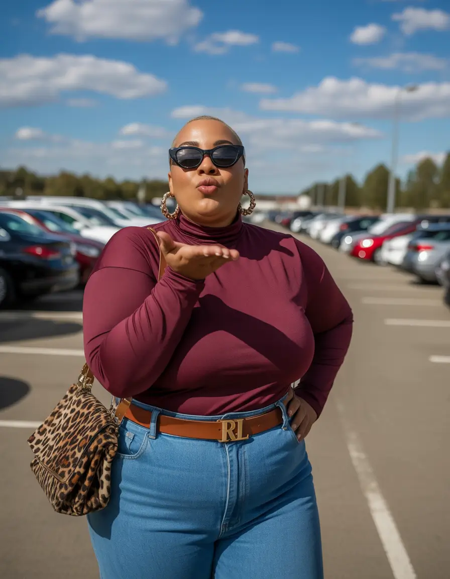 plus size fall fashion High-Low Magic: Denim and Drape