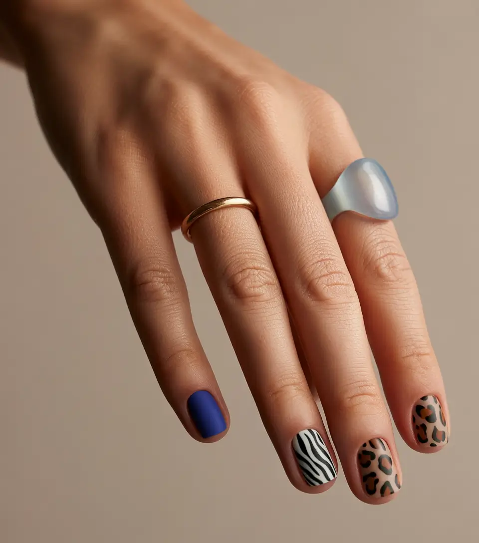 Round fall nails 2025 Moody Jungle Mix