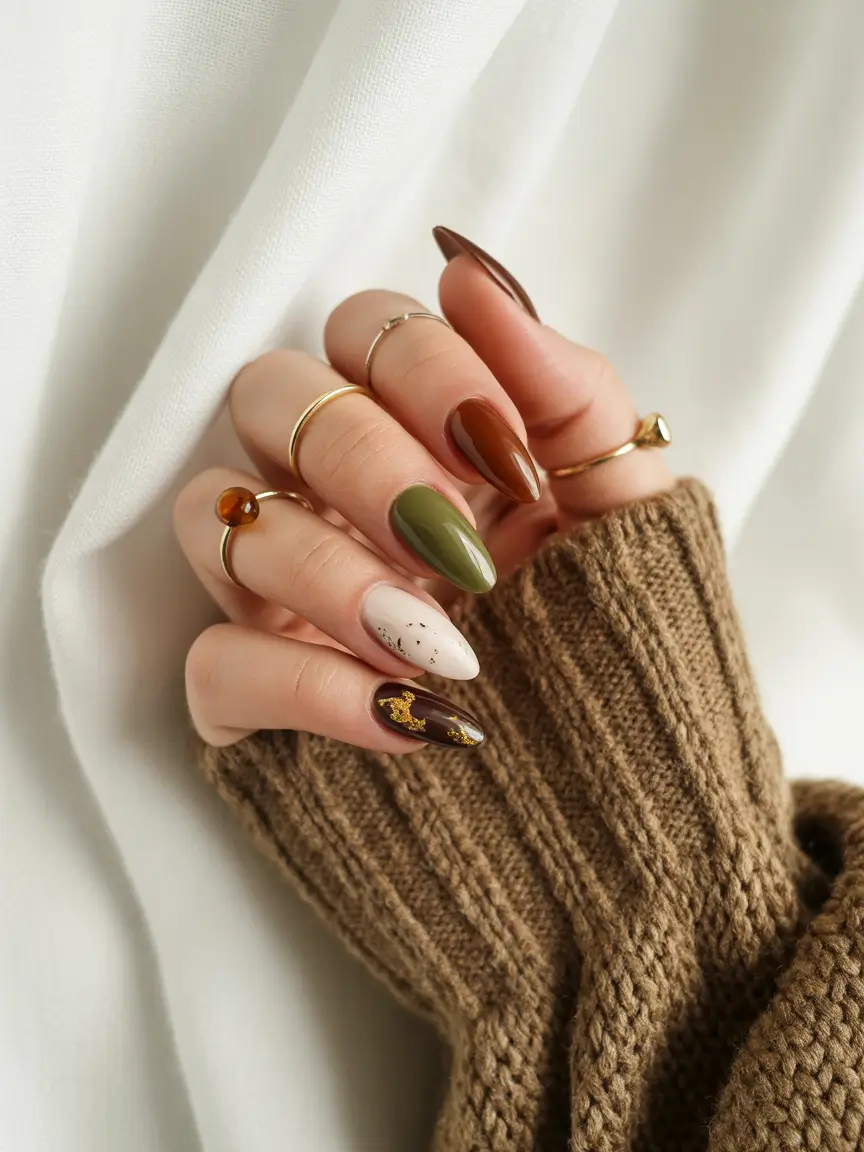 Fall short Fall 2025 Earth Tones with Abstract Fall Touches
