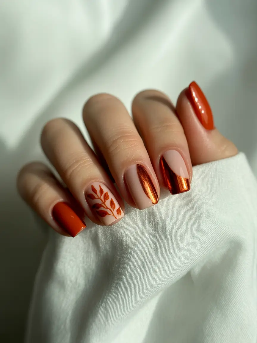 Fall square Copper Chrome Meets Leafy Minimalism