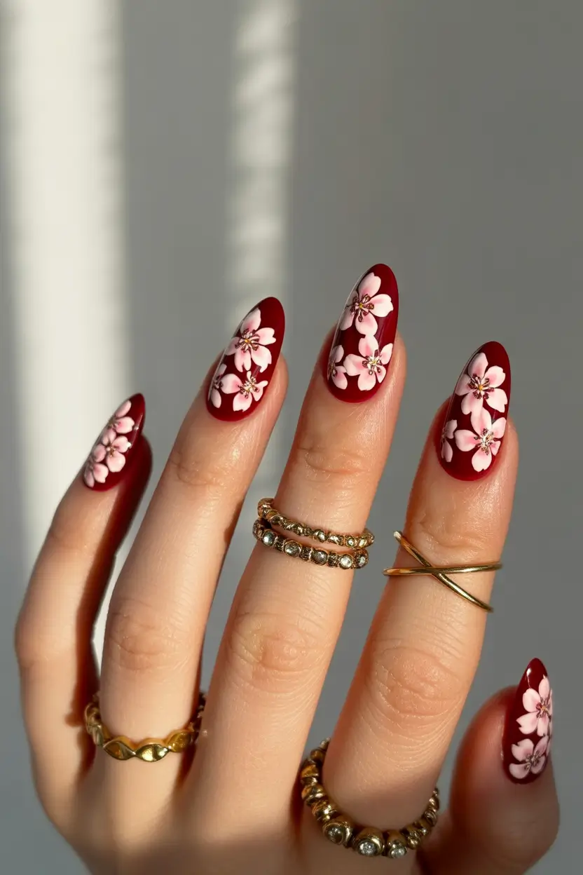 Cherry Blossom Drama on Crimson Velvet+Cherry Blossom Drama on Crimson Velvet