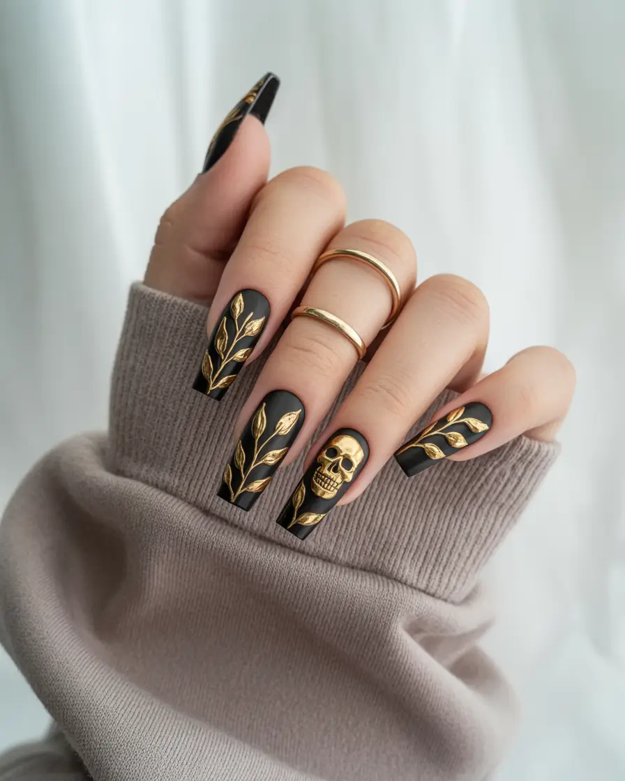 Gothic Botanica with Gold Foil Vines+Gothic Botanica with Gold Foil Vines